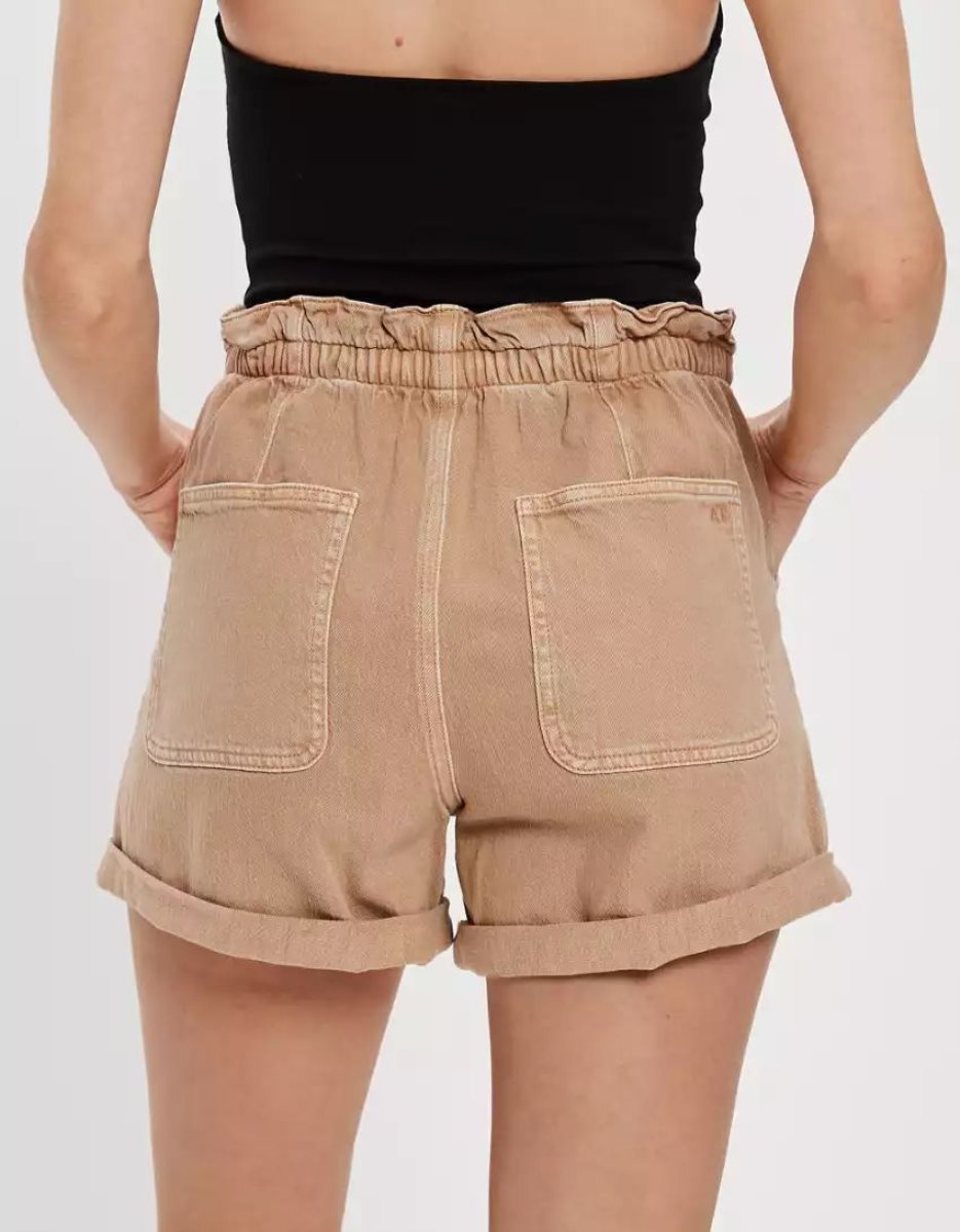 Shorts American Eagle AE Stretch Highest Taille Baggy Utility Marron Femme | HVU-36871445